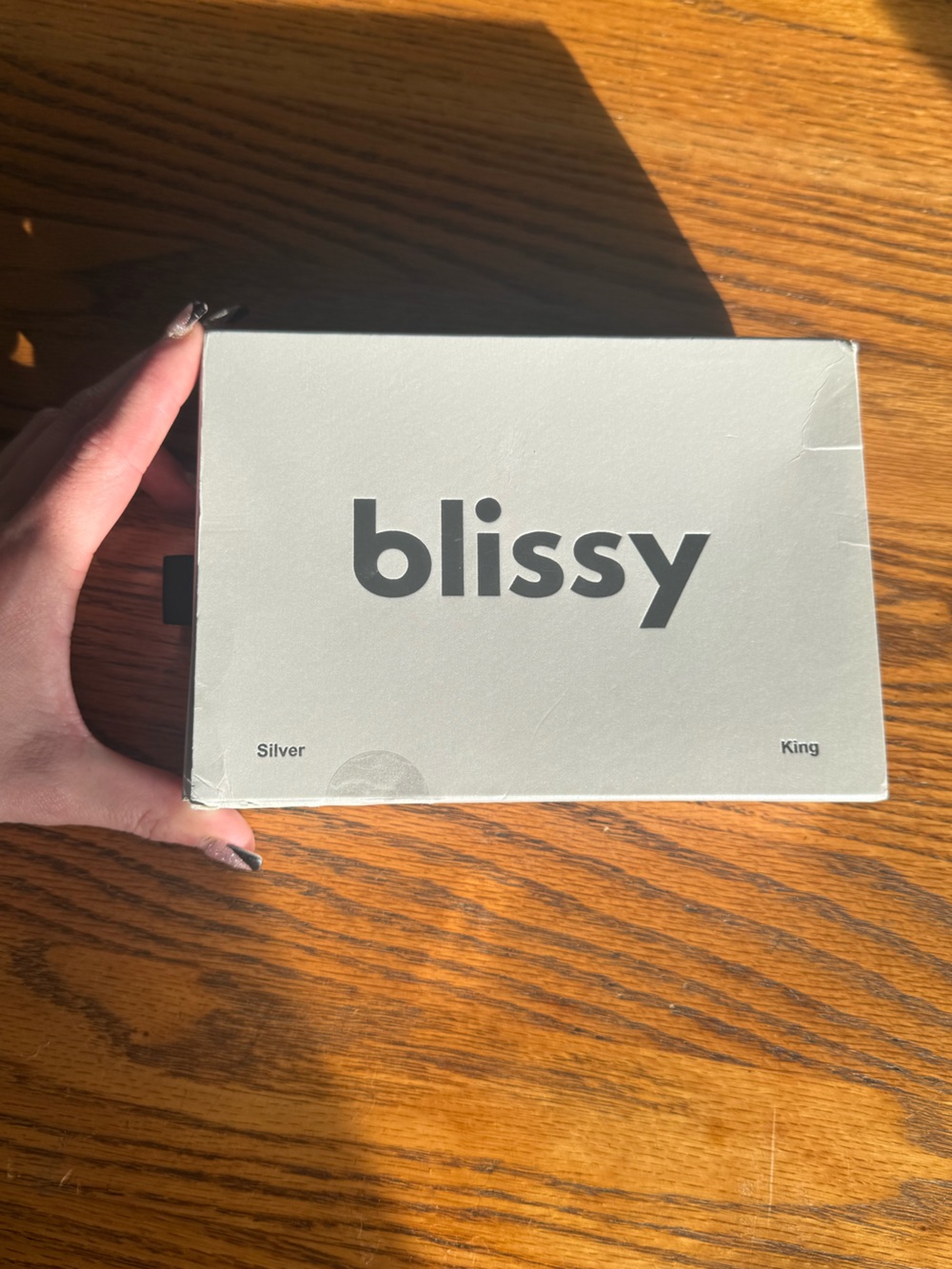Blissy Silver Silk Pillowcase king size